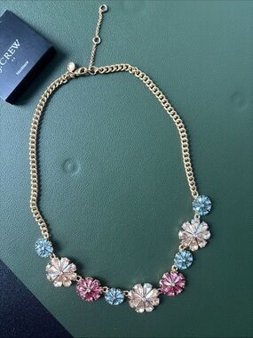 J. Crew Gold Floral Statement Necklace